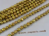 ngs023 10-11mm gold Baroque nugget freshwater pearls bead strands