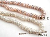 ngs030 9*12mm middle drilled Baroque nugget pearls bead strand in wholesale