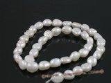 nls01 5strands 8*10mm long_dirlled nugget pearls nature white