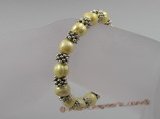 pbr019 extraordinary 8-9mm yellow potato pearls stretchy bracelets