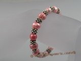 pbr021 extraordinary 8-9mm peachblow potato pearls stretch bracelets