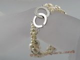 pbr029 three strands twisted freshwater pearl bracelet