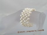 pbr049 6-7mm white side-drilled pearl bracelets