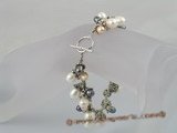 pbr053 handcrafted rice shape pearl dangle bracelet