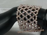 pbr112 wholesale Hand knotted purple pearl elasticity bracelets