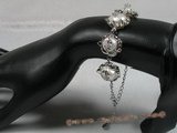 pbr114 10*12mm white baroque pearl bracelet