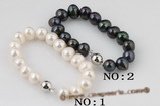 pbr267 11-12mm off round freshwater potato pearl bracelet