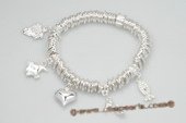 Pdbr009 Pandora Charm & Silver-tone 

Ring Stretch Bracelet