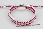 Pdbr015 Valentines Moven Silver Toned Friendship Adjustable Bracelet