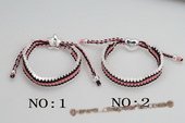 Pdbr023 Multicolor Tread& Silver Toned Bar Adjustable Friendship Bracelet