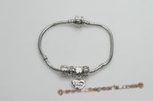 Pdbr046 Silver Toned Pandora Heart Complete Bracelet