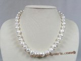 pn201 11-12mm white potato pearl luxury single necklace