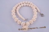 pn252 Handcraft Knitted  bridal gradual ball pearl necklace wholesale