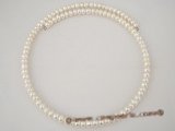pn278 Designer Style white 6-7mm freshwater button pearl choker necklace in wholesale