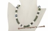 Pn392 Hand knotted coin pearl and potato pearl princess necklace