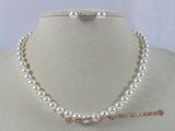 pnset141 6-7mm AAA grade round pearls necklace & earring set
