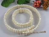 pnset164 White bridal & wedding choker pearl necklace