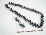 pnset196 wholesale Stunning black cultured pearl necklace earrings set