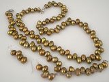 pnset215 Gorgeous brown freshwater dancing pearl jewelry set wholesale