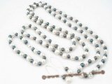 pnset297 wholesale White 8-9mm freshwater potato seed pearl jewelry set