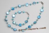 pnset570 Latest Fashion Freshwater pearl & Sehll Princess Necklace