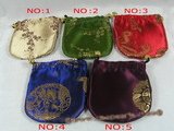 pouch001 20pcs Mixed colors silk brede jewelry pouches wholesale