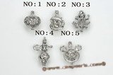 ppm007 wholesale ten pieces pearl pendant&cages in silver plated copper