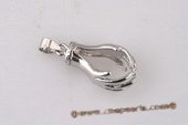 ppm009 Ten pieces Silver Toned Hand Design Cage Pendant