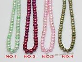 pps005 Five strands dye color 5-6mm potato pearls strands