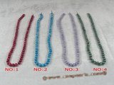 pps006  Five strands dye color cultured potato pearls strands,size 5-6mm