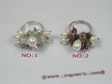 pr013 sterling 4-5mm white potato pearl adjustable rings