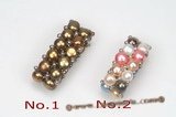 Pr042 Fashion Double Rows Multicolor Bread Pearl Stretchy Ring