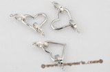 psnc012 Silver plated copper heart shape necklace clasp