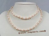 rpn131 6-7mm AAA Grade round pearl rope necklace in natural color onsale