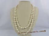 rpn134 48inch long opera necklace jewelry with white cultured pearl