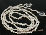 rpn153 6-7mm freshwater nugget pearl rope necklace factory price on sale