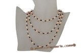 rpn276 Fashion design low quality pink & purple potato pearl rope neckace