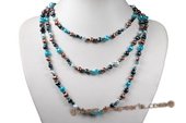 Rpn372 Amazing Colorful Gradual Nugget Pearl Rope Necklace