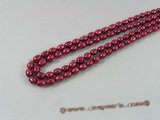 rs11 five strands  6.5-7.5mm wine red rice shape cultured pearl strands