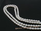 rs01 five strands 6-7mm white rice-shape pearls