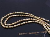 rs05 five strands dye color  5-6mm rice shape pearl strands wholesale