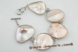 sbr071  20*25mm oval mother of pearl shell bracelets