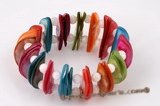 sbr073 Wholesale 8*30mm Thin-Cut Shell Stretch Bracelet