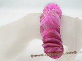 sbr075 30mm hemicycle shell beads stretchy bracelet in wholesale
