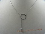 sc004 18inch 925 Sterling silver box chain with pendant mounting