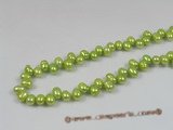 sds05 five strands green 6-7m side-dirlled pearls