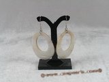 se043 45mm white annular shell earrings with 925silver hook for wholesale