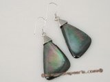 se061 Triangle Shape Mother of Pearl Shell dangle earring with 925 silver hook