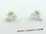 sem002 wholesale  925 silver studs earrings mountings