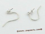 sem004 10 pairs 925silver hook earring with pearl  mounting